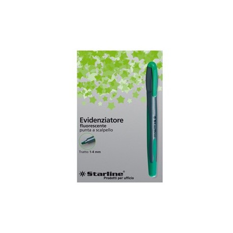 EVIDENZIATORE STARLINE VERDE P.SCALPELLO 1-4MM
