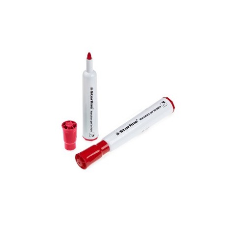 Marcatore per lavagne punta tonda 2mm rosso Starline
