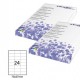 Etichetta adesiva bianca 100fg A4 70x37mm (24et/fg) STARLINE