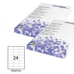 Etichetta adesiva bianca 100fg A4 70x37mm (24et/fg) STARLINE