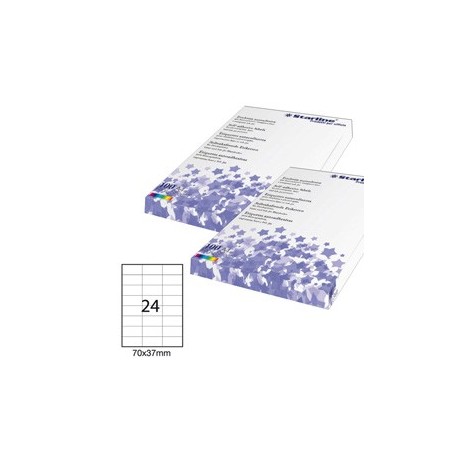 Etichetta adesiva bianca 100fg A4 70x37mm (24et/fg) STARLINE