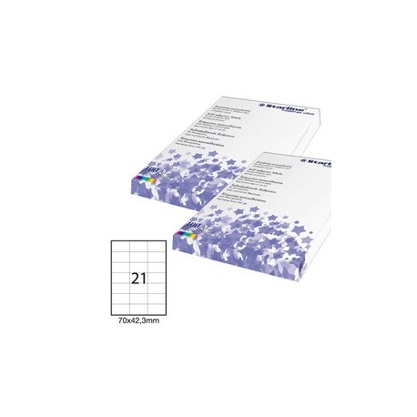 Etichetta adesiva bianca 100fg A4 70x42,3mm (21et/fg) STARLINE