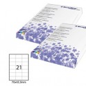 Etichetta adesiva bianca 100fg A4 70x42,3mm (21et/fg) STARLINE