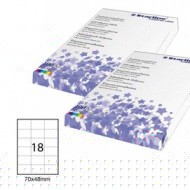 Etichetta adesiva bianca 100fg A4 70x48mm (18et/fg) STARLINE