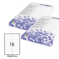 Etichetta adesiva bianca 100fg A4 105x37mm (16et/fg) STARLINE