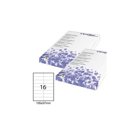 Etichetta adesiva bianca 100fg A4 105x37mm (16et/fg) STARLINE