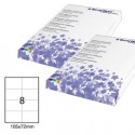 Etichetta adesiva bianca 100fg A4 105x72mm (8et/fg) STARLINE