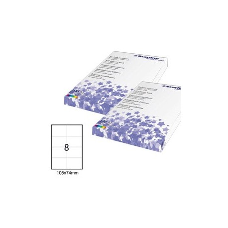Etichetta adesiva bianca 100fg A4 105x74mm (8et/fg) STARLINE