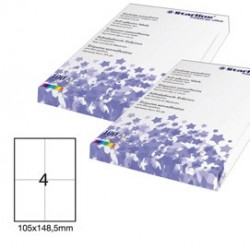 Etichetta adesiva bianca 100fg A4 105x148,5mm (4et/fg) STARLINE