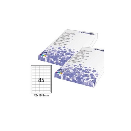Etichetta adesiva bianca 100fg A4 42x16,9mm (85et/fg) STARLINE