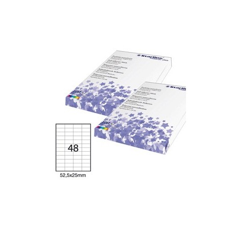 Etichetta adesiva bianca 100fg A4 52,5x25mm (48et/fg) STARLINE