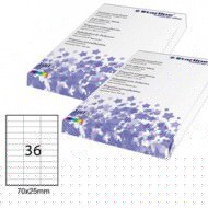 Etichetta adesiva bianca 100fg A4 70x25mm (36et/fg) STARLINE