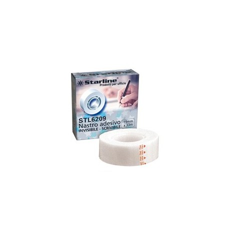 NASTRO ADESIVO 19mmx33mt SCRIVIBILE e INVISIBILE Starline
