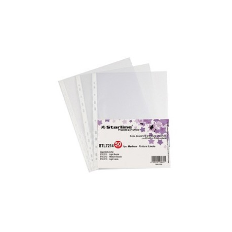 50 BUSTE FORATE 22X30 LISCIO Medium Starline