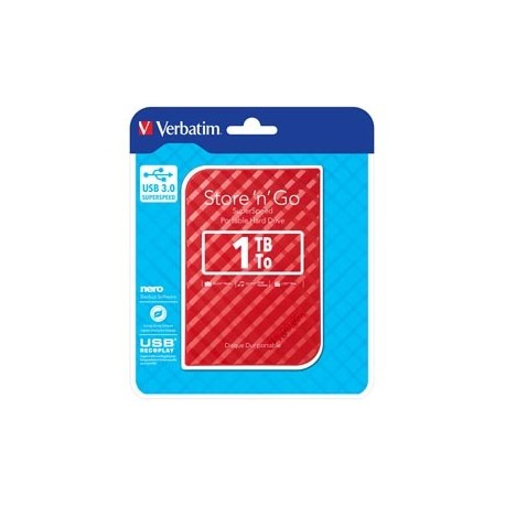 UBS PORTATILE STORE 'N' GO 1TB USB 3.0 RED (9.5MM DRIVE)