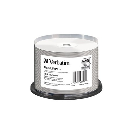 SCATOLA 50 CD-R BULK DATALIFEPLUS SPIND. 1X-52X 700MB STAMP.WIDE INKJET PHOTO