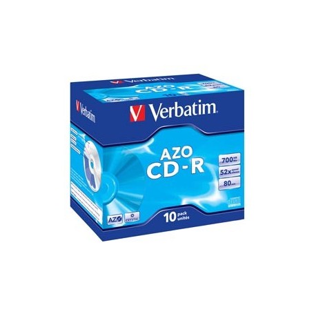 SCATOLA 10 CD-R DATALIFEPLUS JEWEL CASE 1X-52X 700MB SERIGRAFATA CRYSTAL