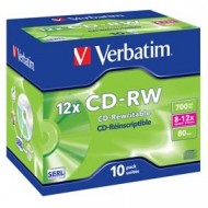 SCATOLA 10 CD-RW DATALIFEPLUS 8X-10X 700MB SERIGRAFATO