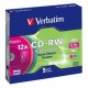 SCATOLA 5 CD-RW DATALIFEPLUS SLIM CASE 8X-10X 700MB SERIGRAFATO COLORATO