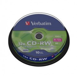 SCATOLA 10 CD-RW DATALIFEPLUS 8x-10x 700MB SERIGRAFATO PACK SPINDLE